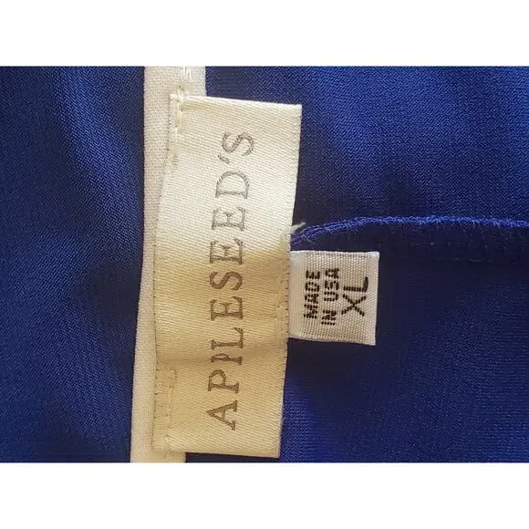 Appleseed's Navy Blue with White Trim Sheath Dress, Size XL - Picture 5 of 7